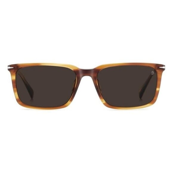 New DAVID BECKHAM Havana Square DB 1163/F/S EX470 Sunglasses Women - Picture 2 of 4